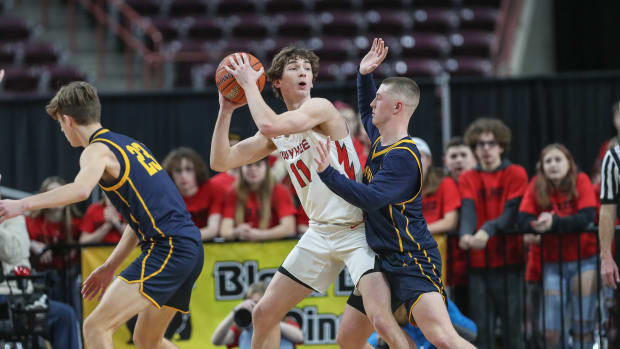 Meridian Owyhee Idaho boys basketball state playoffs orr 202343